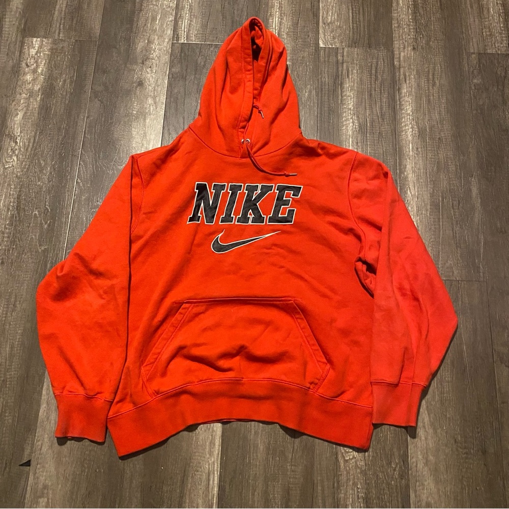 Nike Red Pullover Hoodie with Front logo TAGGED XXL